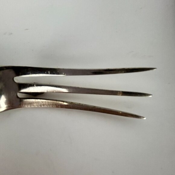 French Paris Silverplate RARE Ebony Two-Piece Carving Set Fork w/ Stand & Knife - Picture 11 of 16